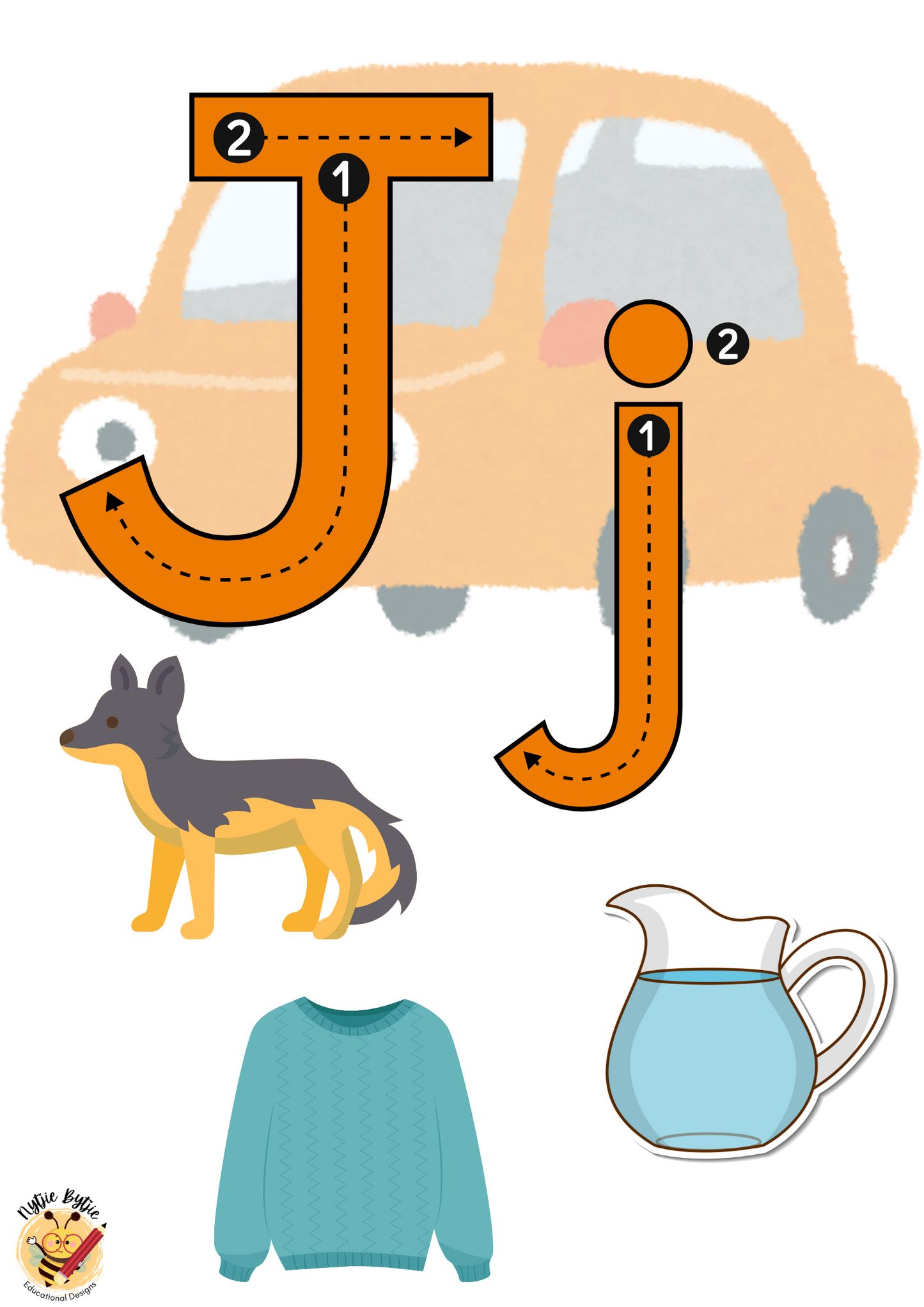 Poster - Alphabet Pictures - Car Theme