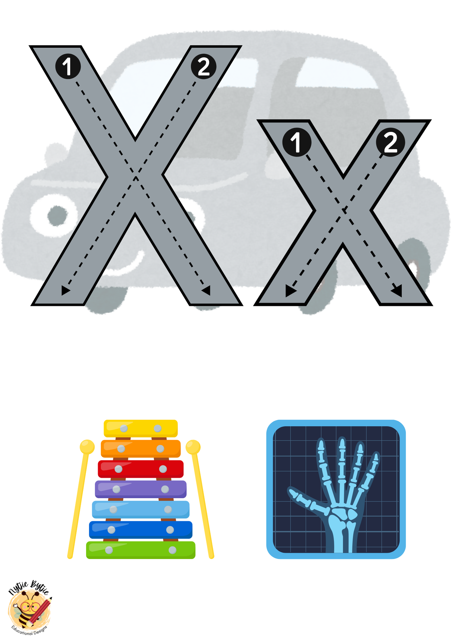 Poster - Alphabet Pictures - Car Theme