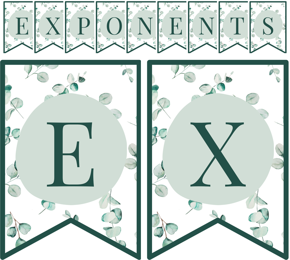 Posters - Exponents - Eucalyptus Theme