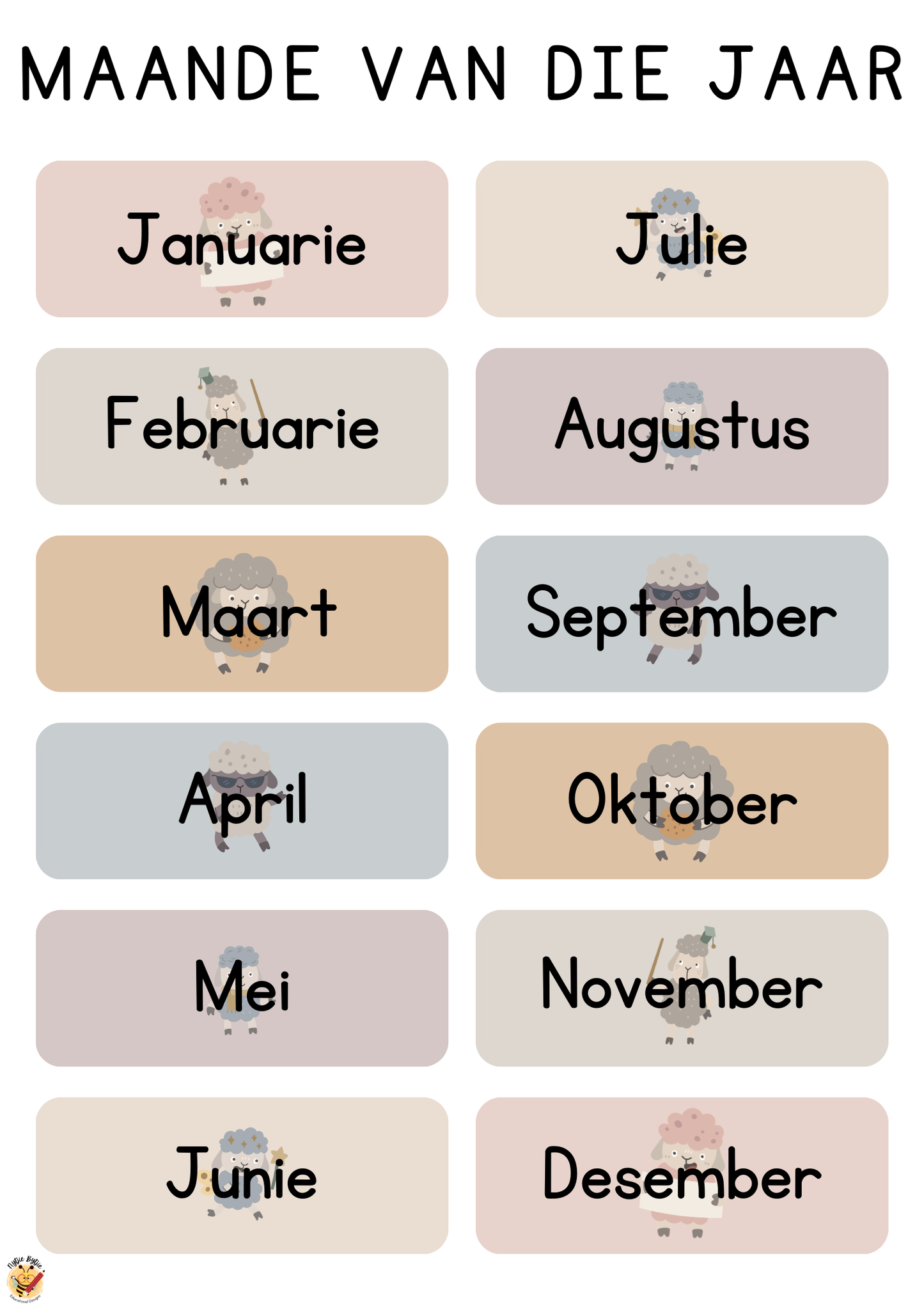 Plakkaat - Maande van die Jaar