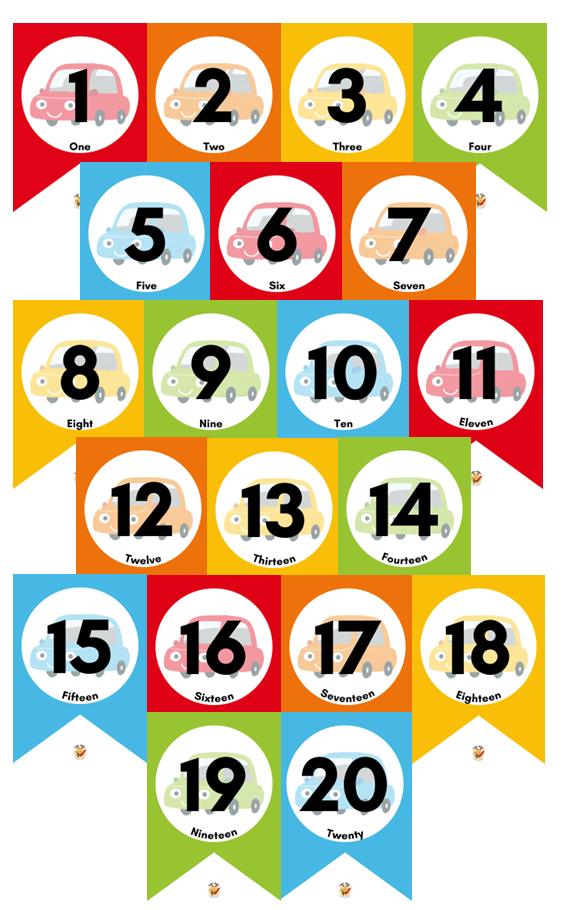 Flags - Numbers (1-20)
