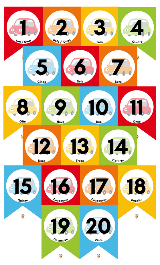 Bandeiras - Numéros (1-20)