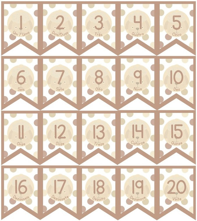 Bandeiras - Numéros (1-20)