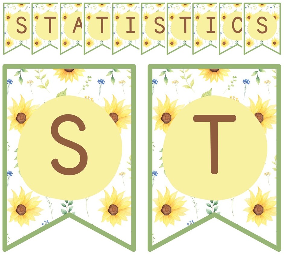 Posters - Statistics - Sunflower Theme