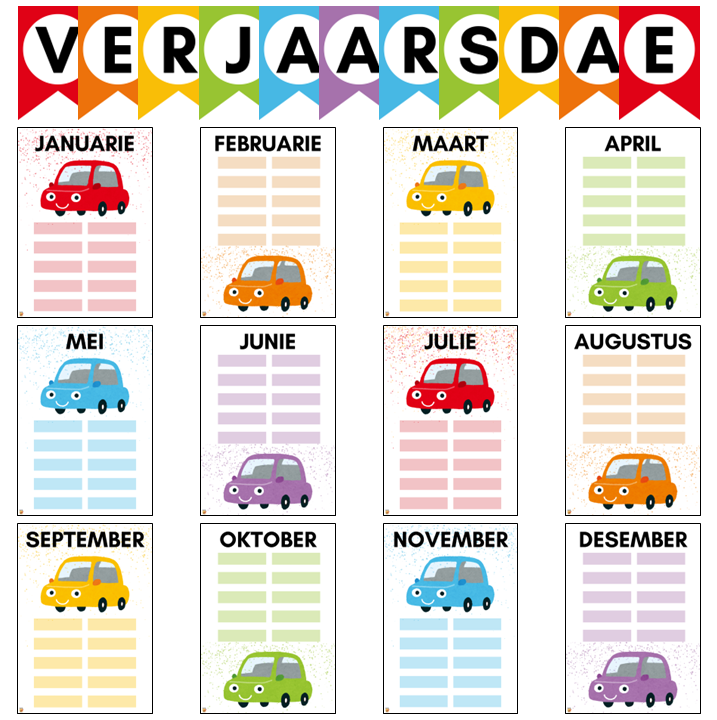 Vlaggies - Verjaarsdae