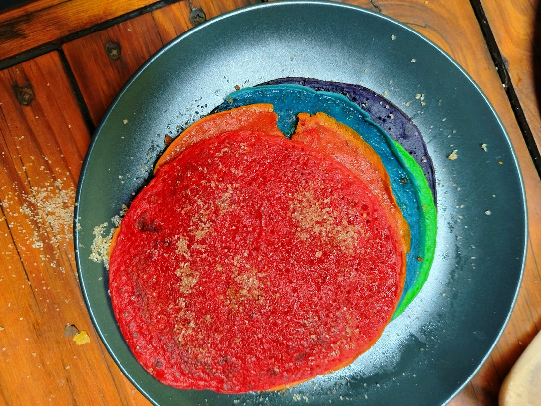 Oorskiet Suurdeeg Pannekoek (Kleursel Opsioneel)