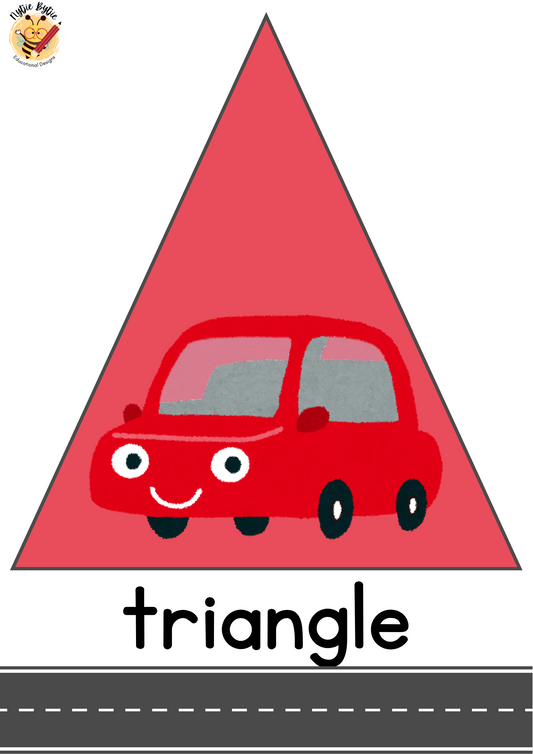 Poster - 2D Shapes Individual - Car Theme