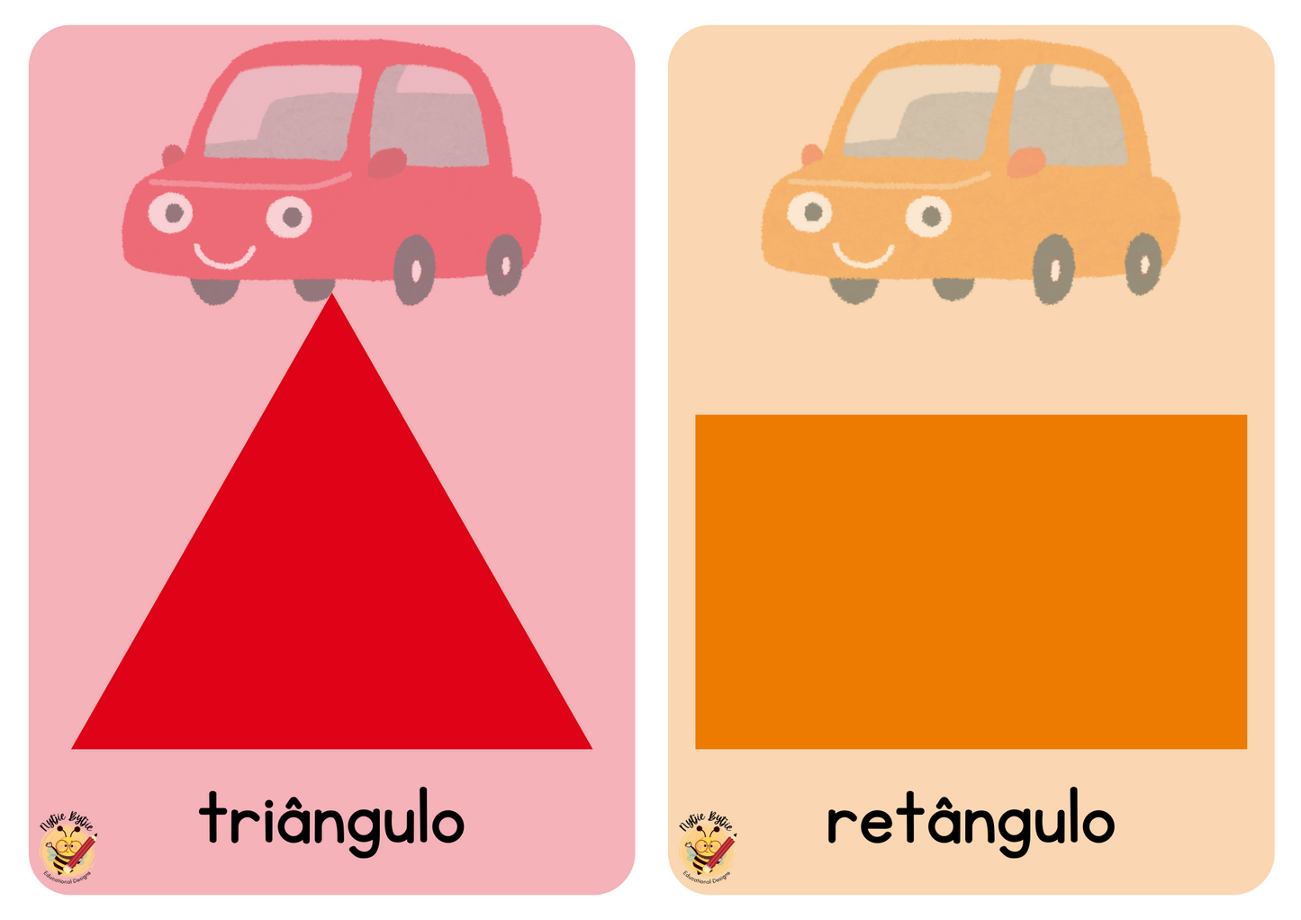 Flashcards - Formas - Carros