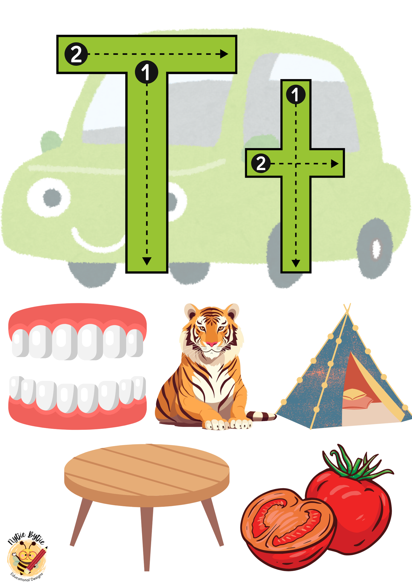 Poster - Alphabet Pictures - Car Theme