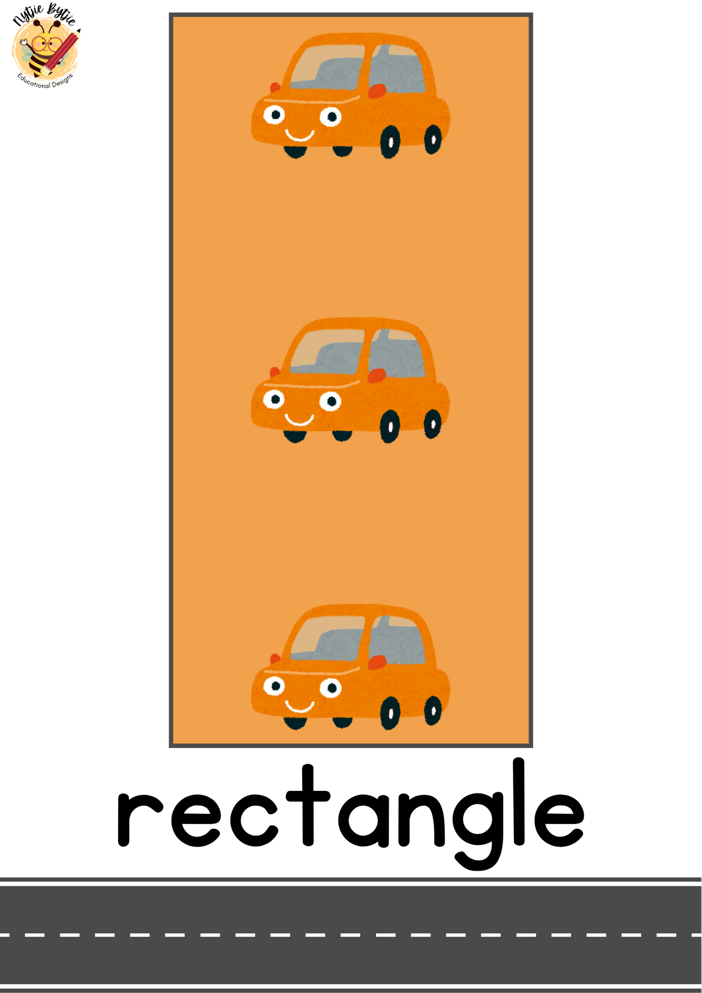 Poster - 2D Shapes Individual - Car Theme