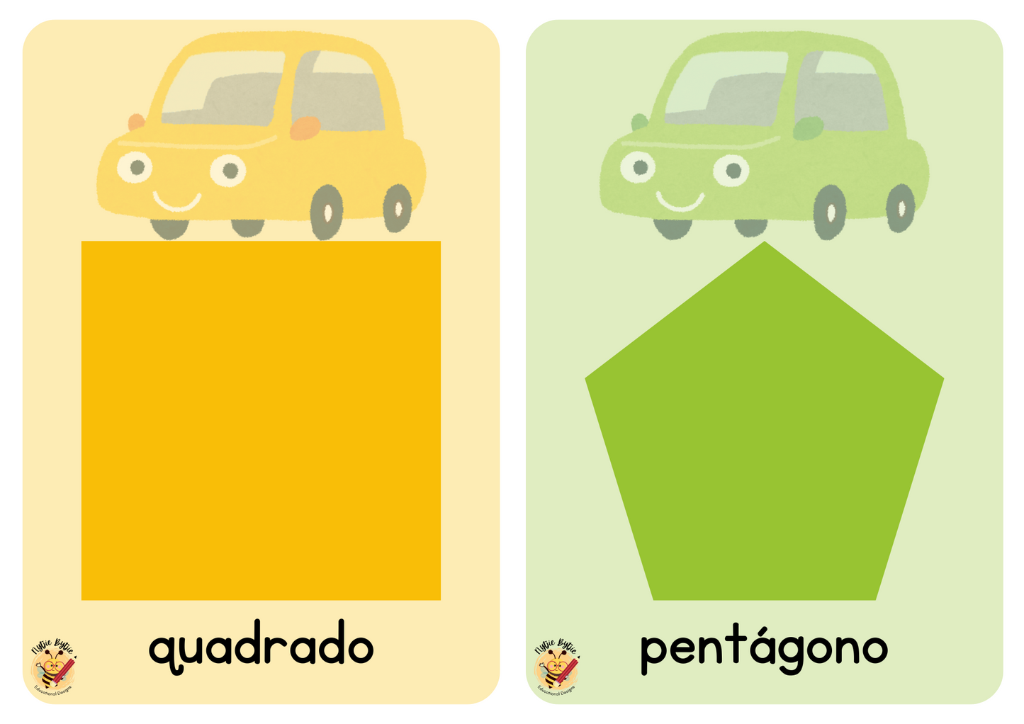 Flashcards - Formas - Carros