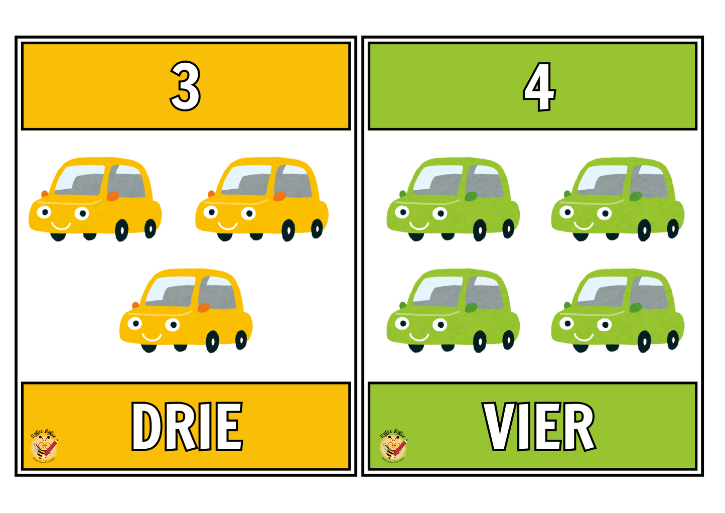 Flitskaarte - Syfers (1-10) - Kar Tema