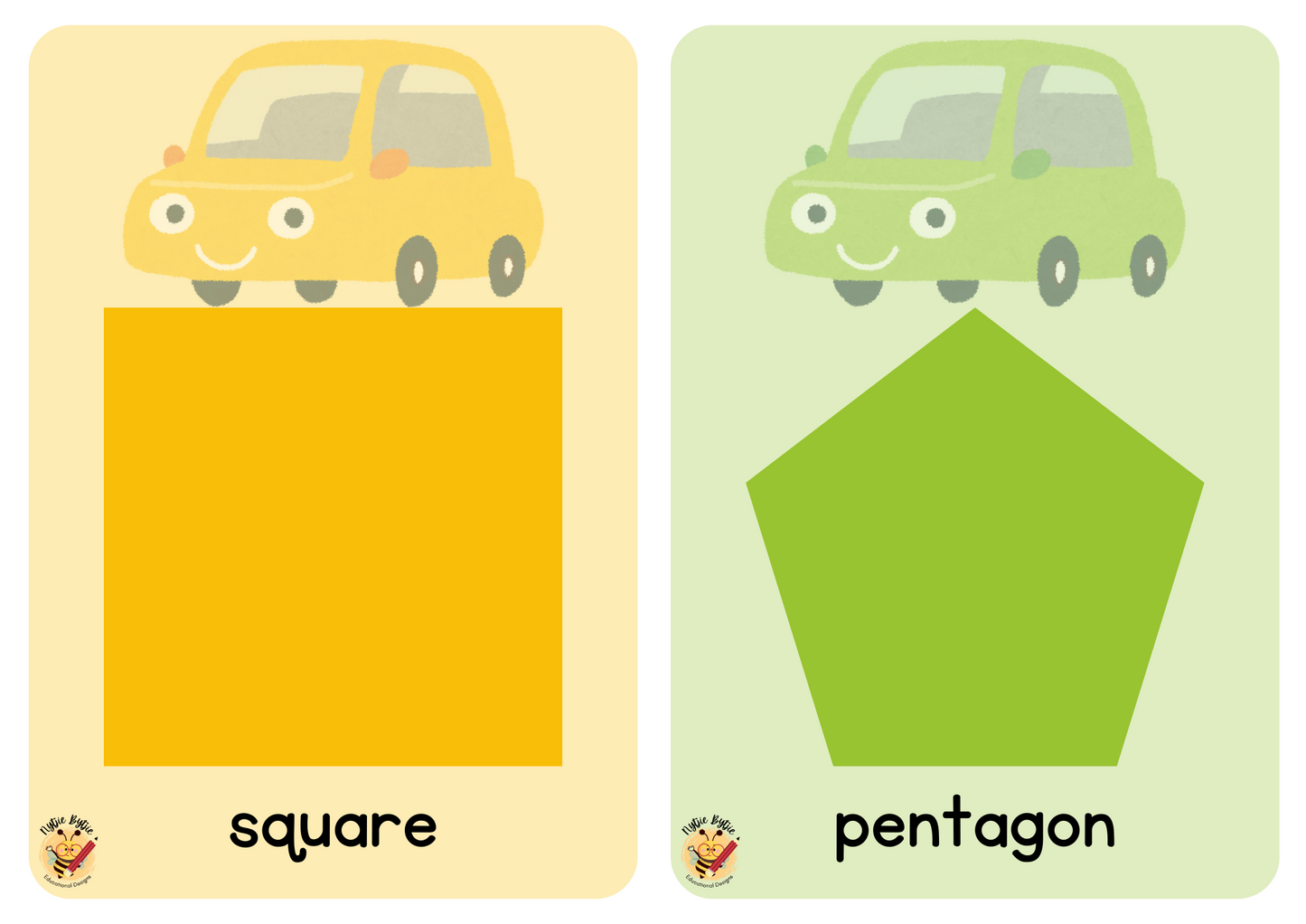 Flashcards - Shapes - Car Theme