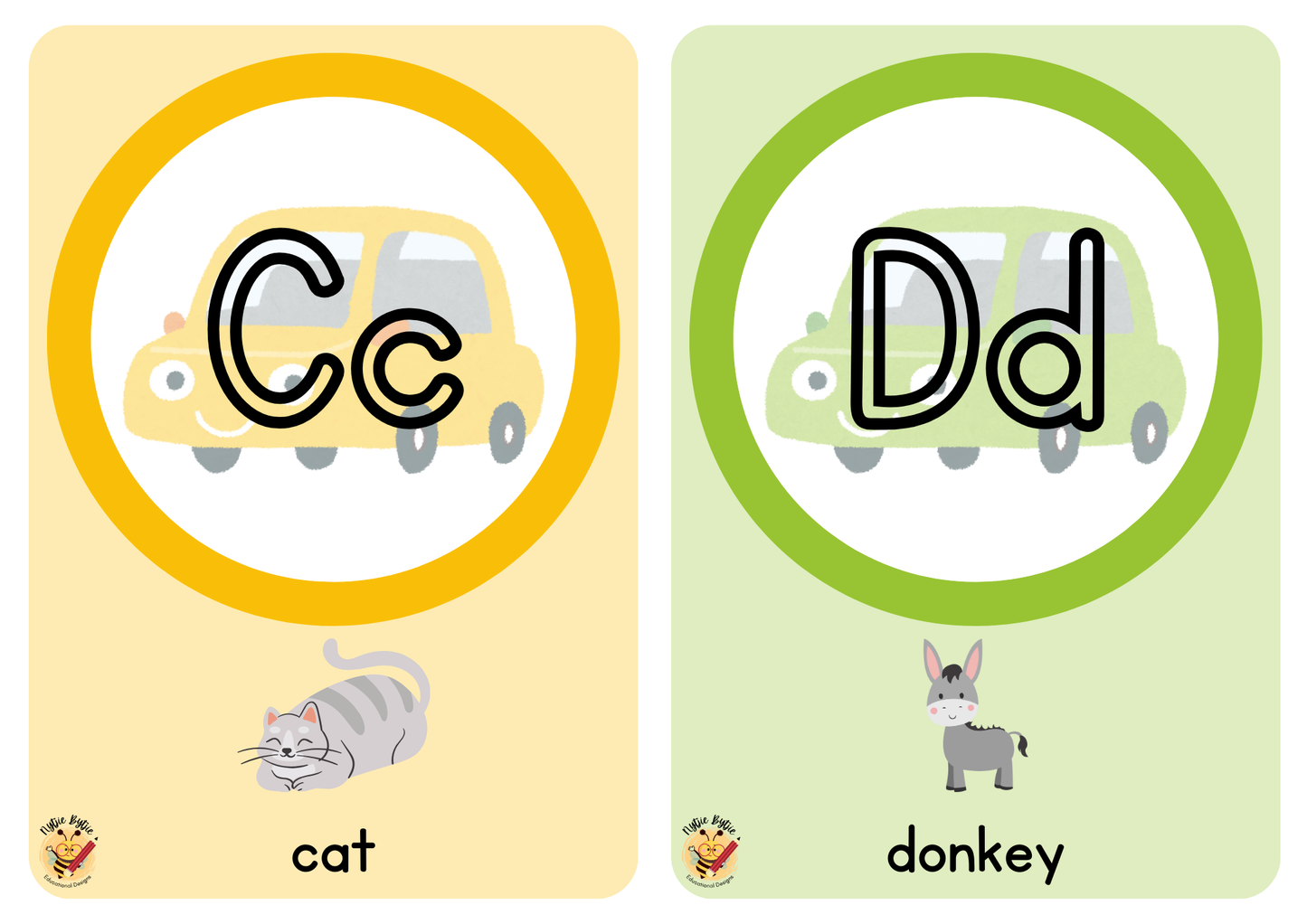 Flashcards - Alphabet - Car Theme