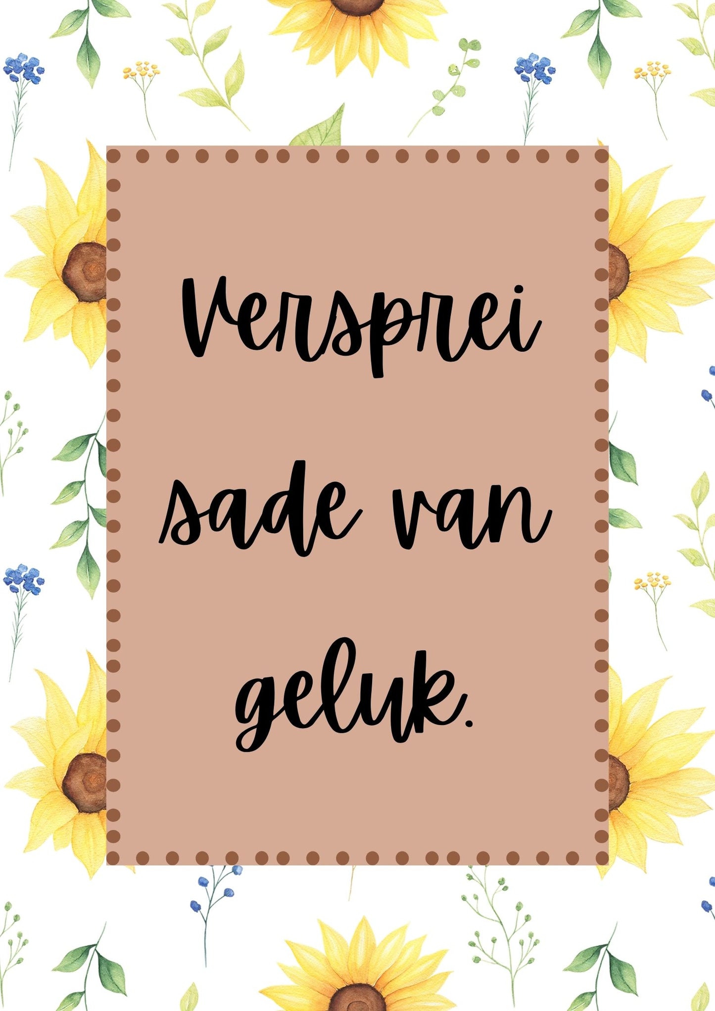 Plakkate - Sonneblom Wysheid - Sonneblom Tema