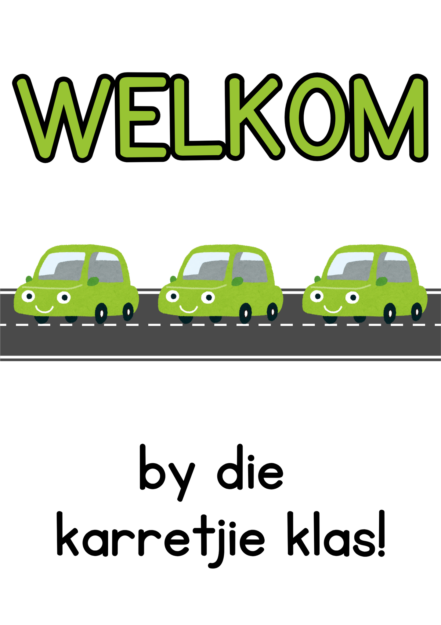 Plakkaat - Welkom (Generies) - Kar Tema