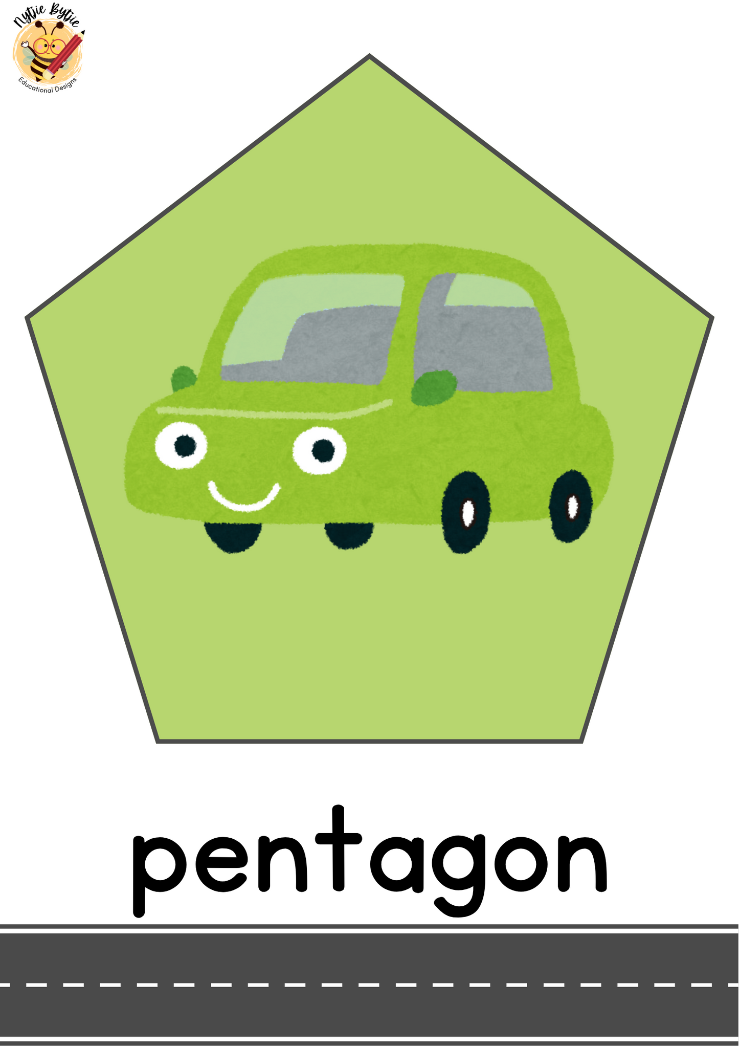 Poster - 2D Shapes Individual - Car Theme