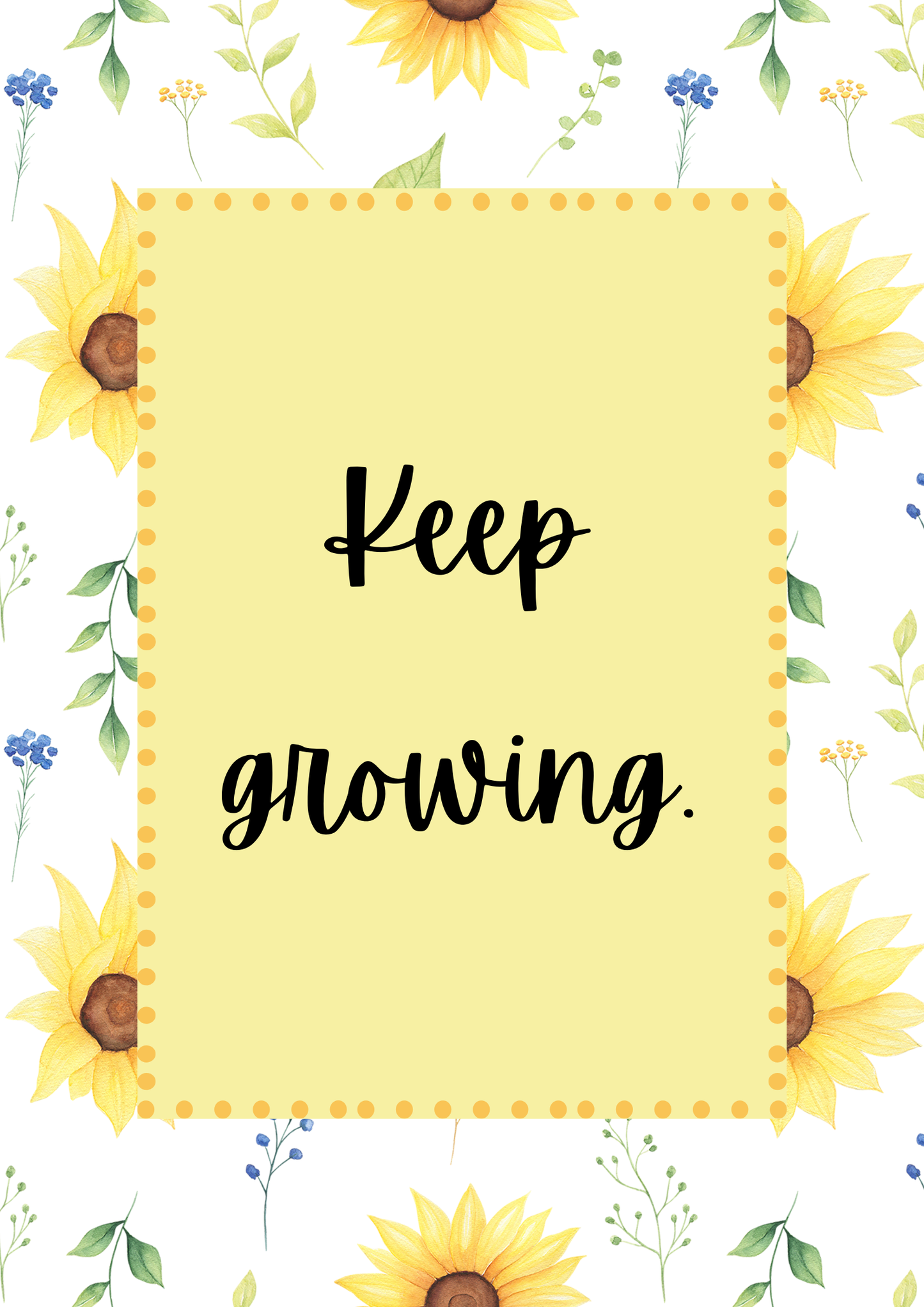 Posters - Sunflower Wisdom Quotes - Sunflower Theme