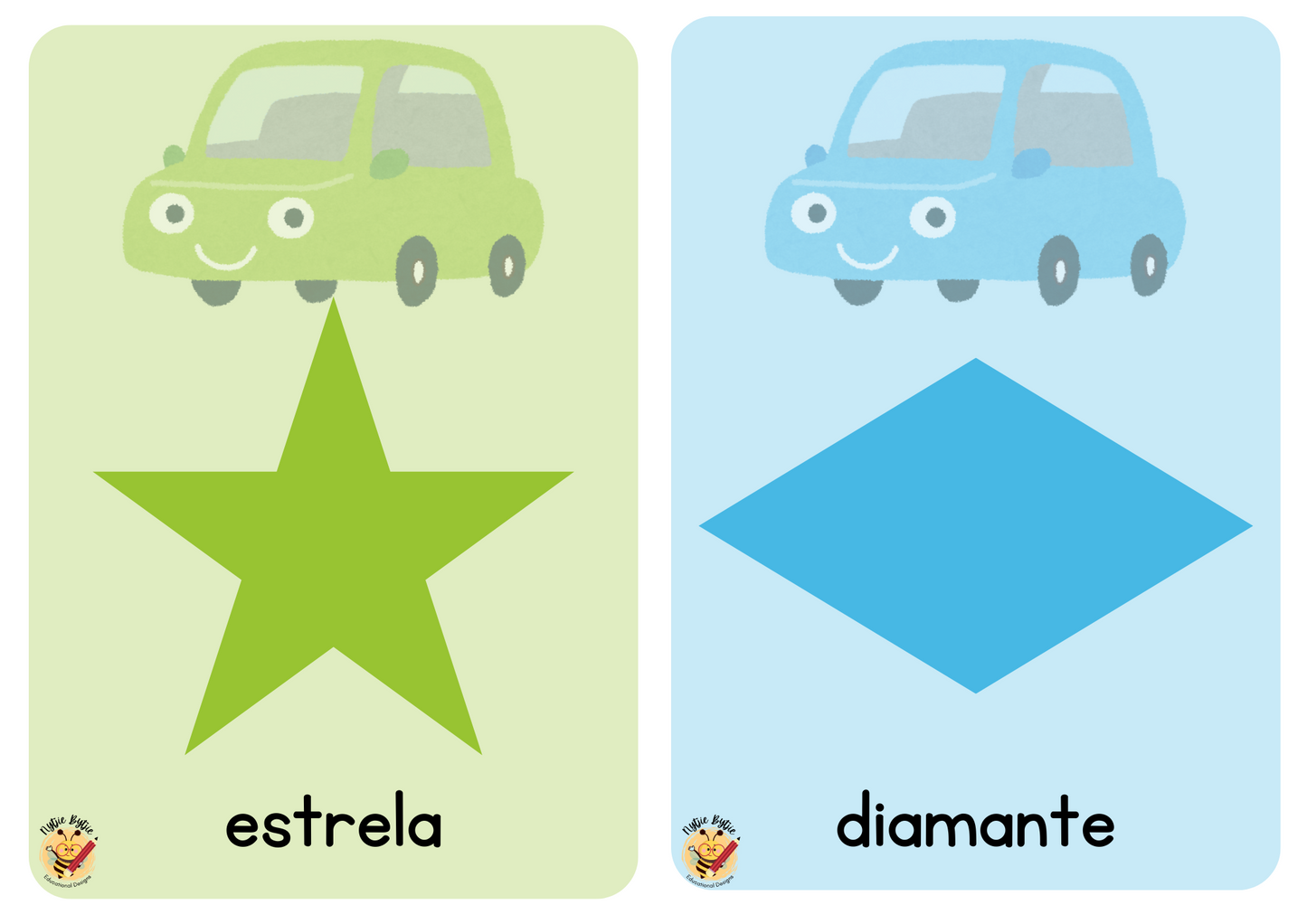 Flashcards - Formas - Carros