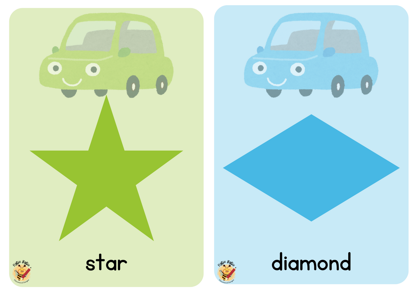 Flashcards - Shapes - Car Theme