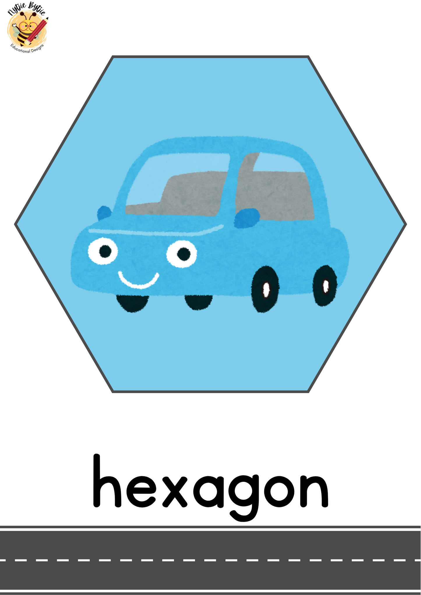 Poster - 2D Shapes Individual - Car Theme