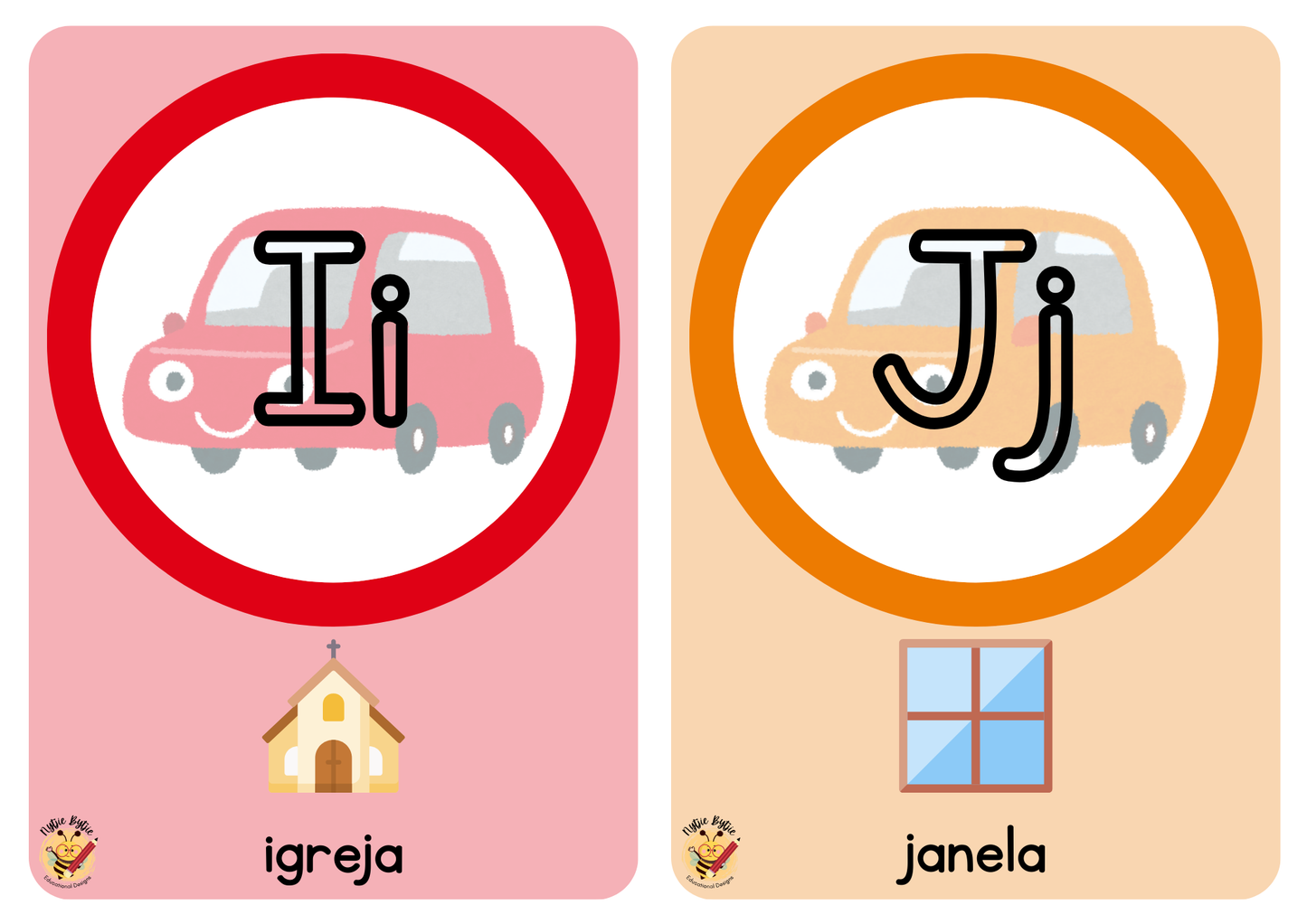 Flashcards - Alfabeto - Carros