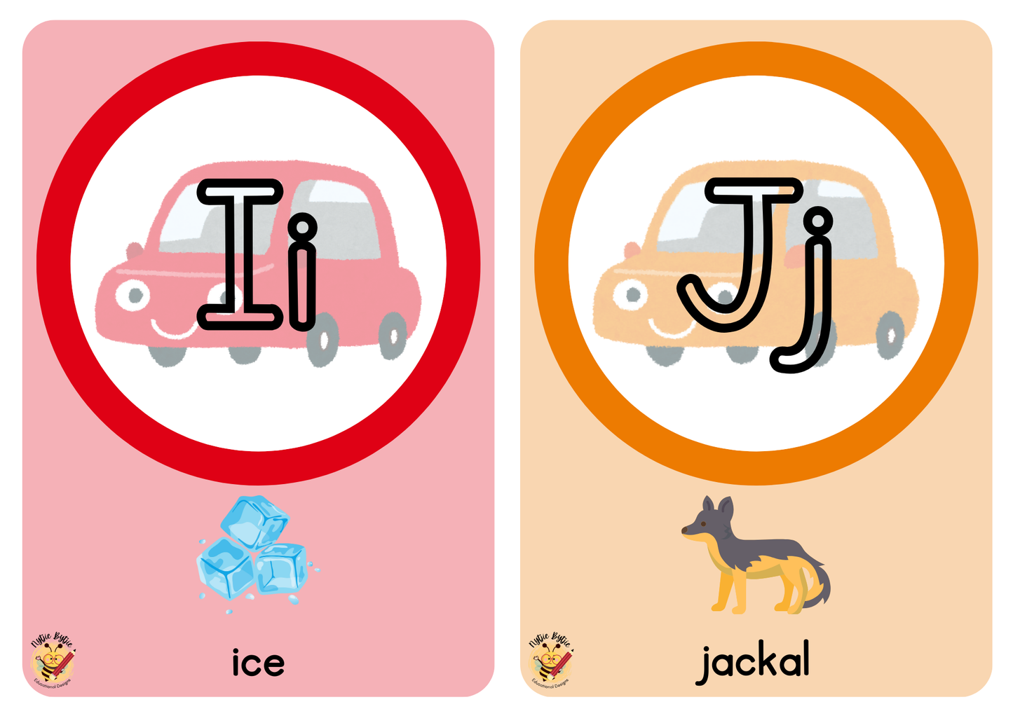 Flashcards - Alphabet - Car Theme