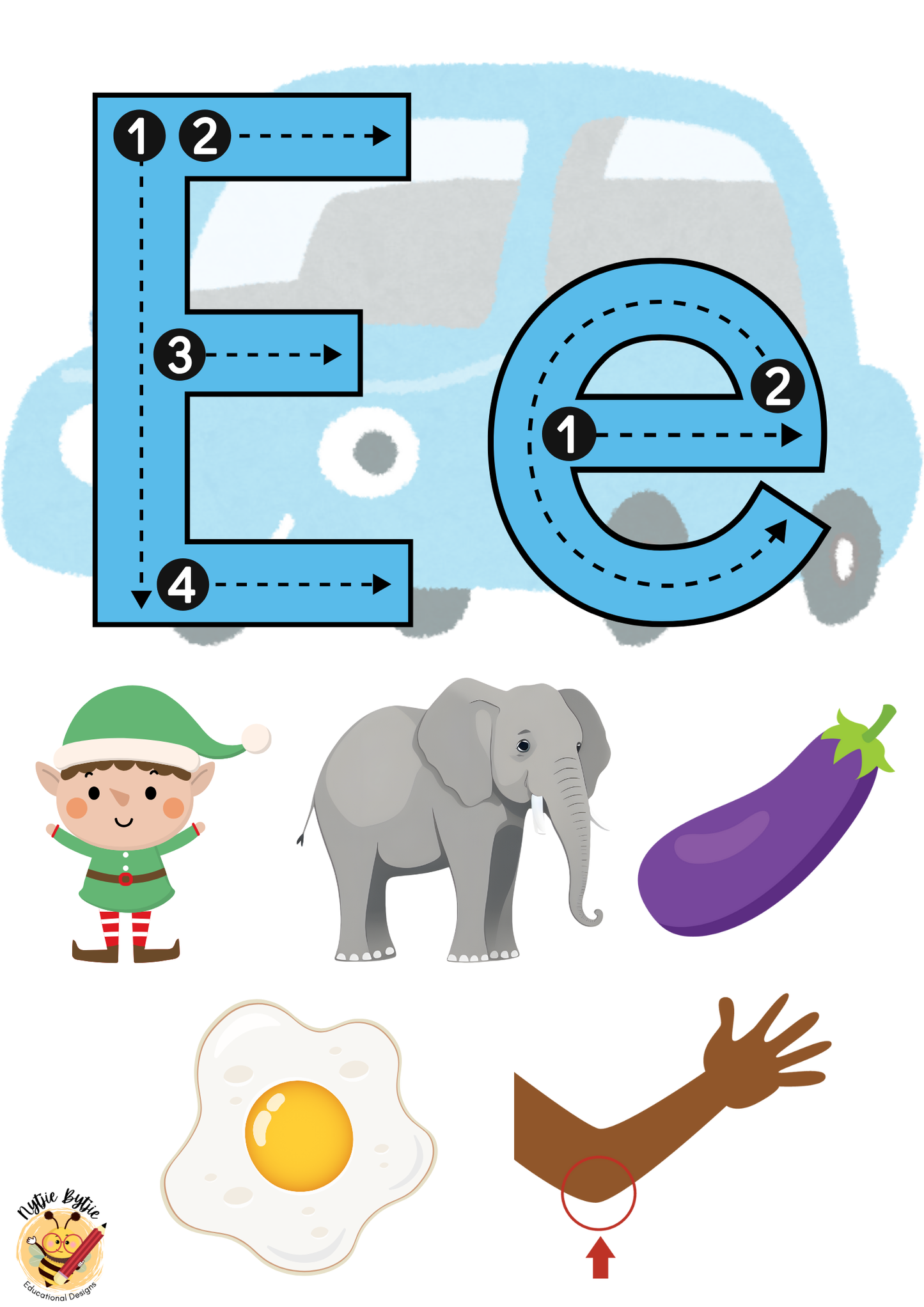 Poster - Alphabet Pictures - Car Theme