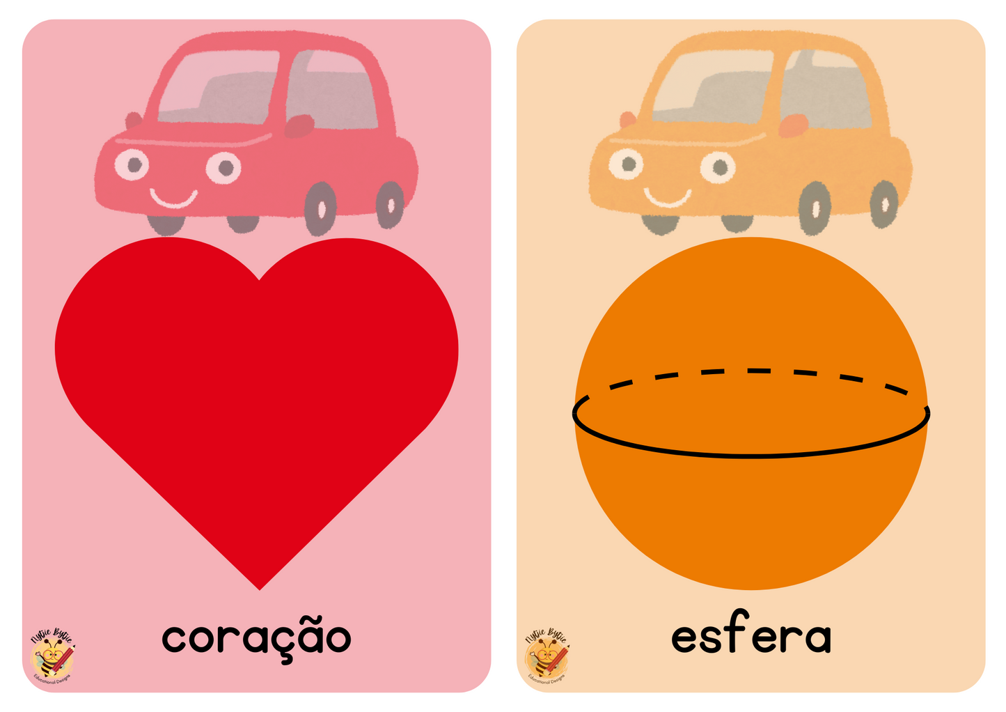 Flashcards - Formas - Carros