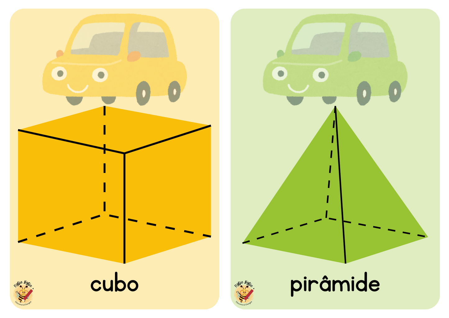 Flashcards - Formas - Carros