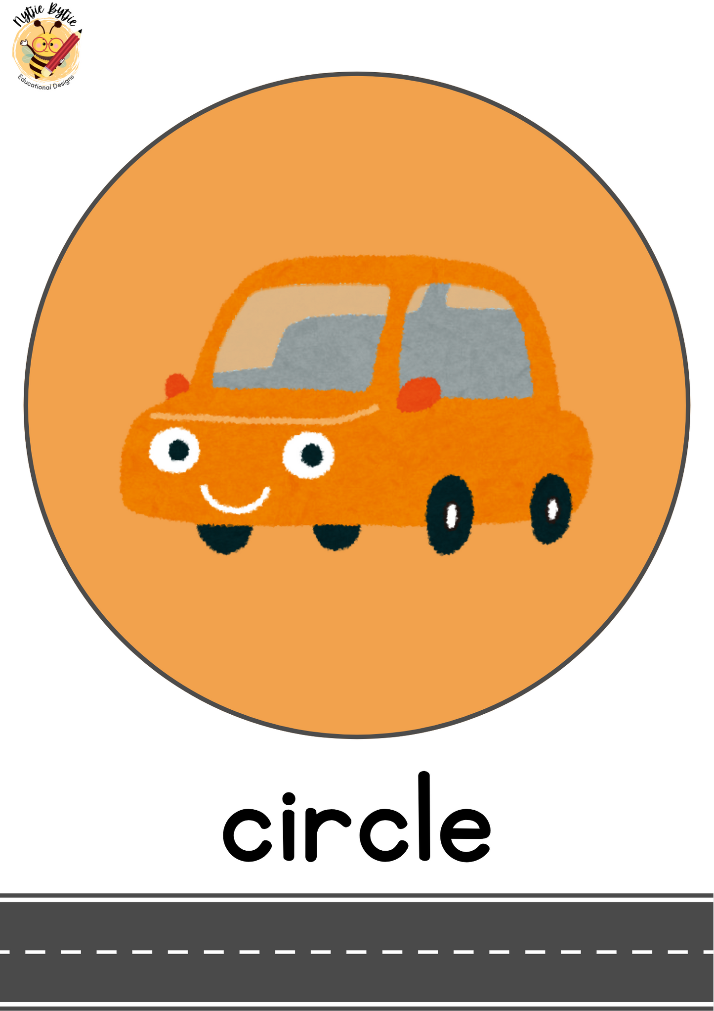 Poster - 2D Shapes Individual - Car Theme