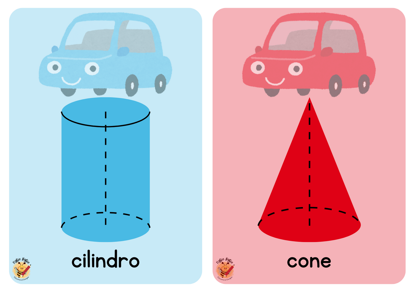 Flashcards - Formas - Carros