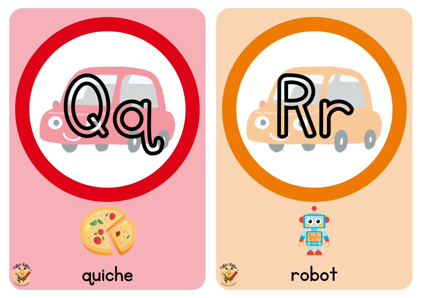 Flashcards - Alphabet - Car Theme