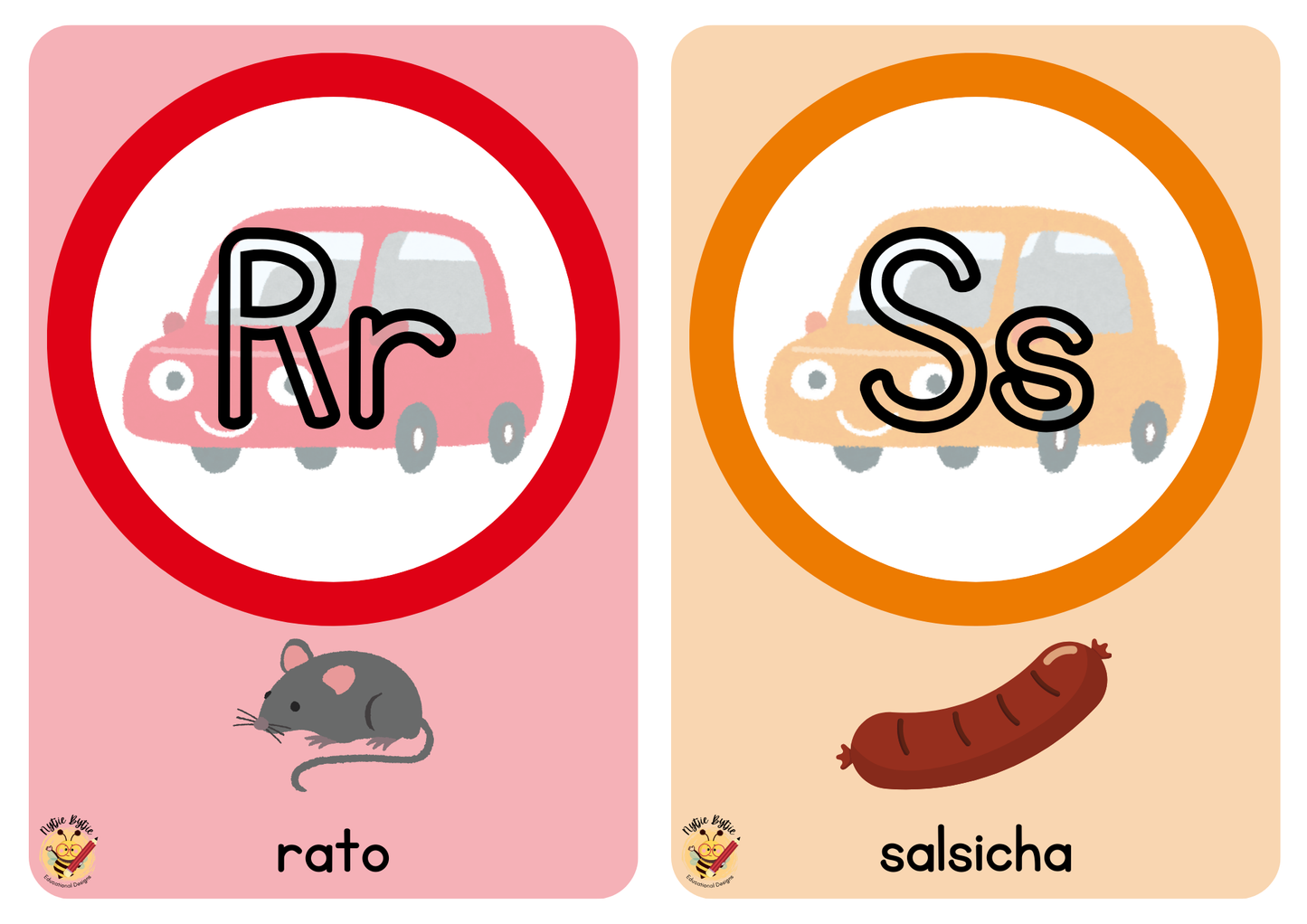 Flashcards - Alfabeto - Carros