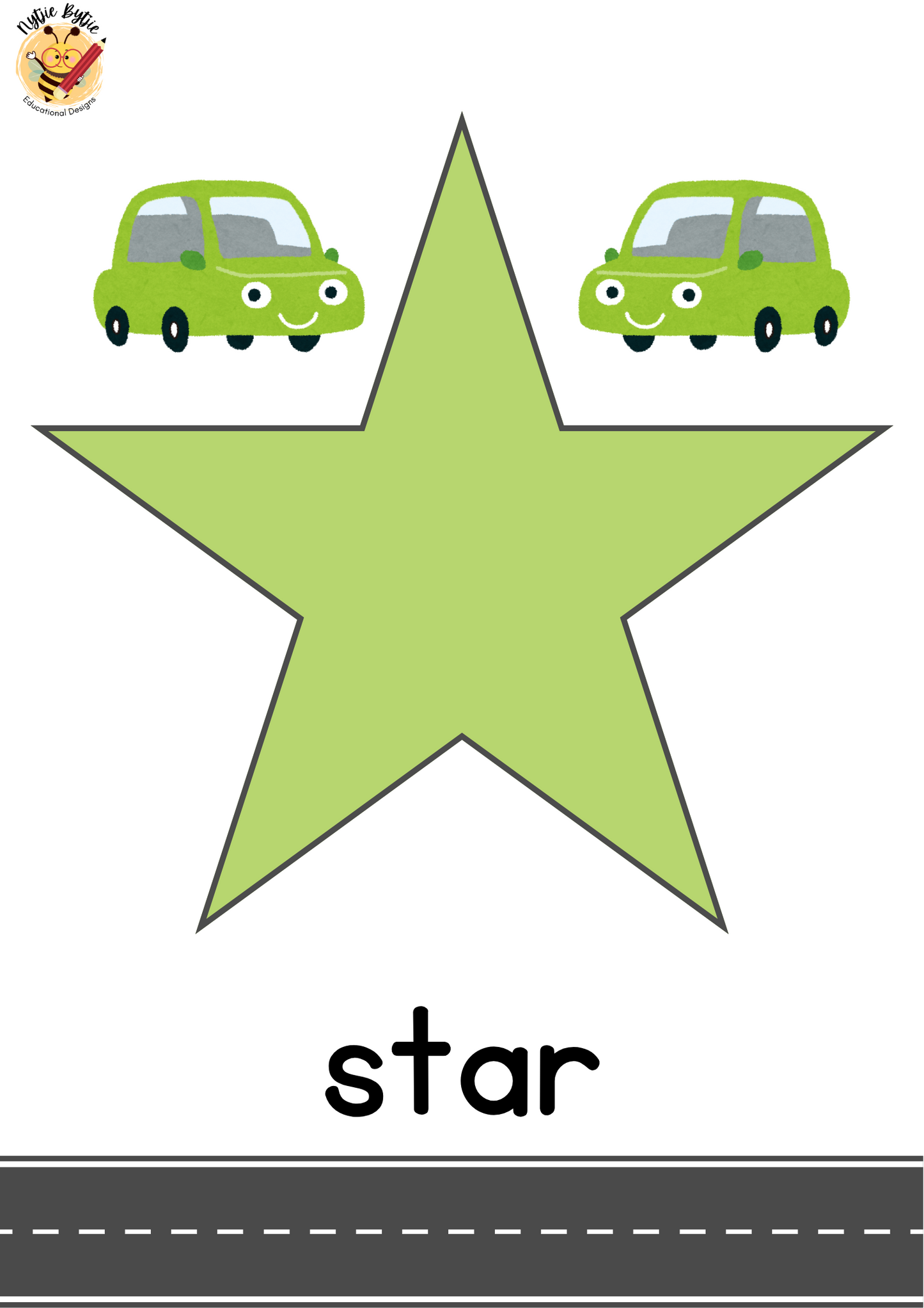 Poster - 2D Shapes Individual - Car Theme