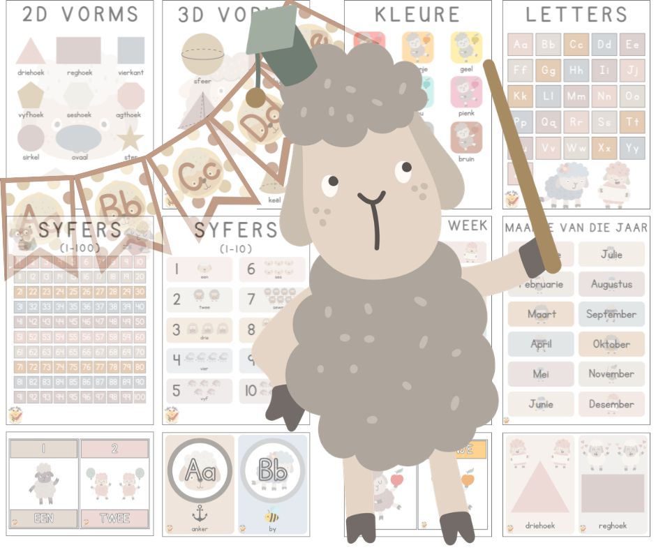 Volledige Klaskamertema - Dekor en Hulpbronne - Skapie Tema