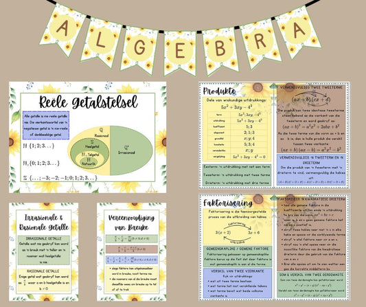 Plakkate - Algebra - Sonneblom Tema