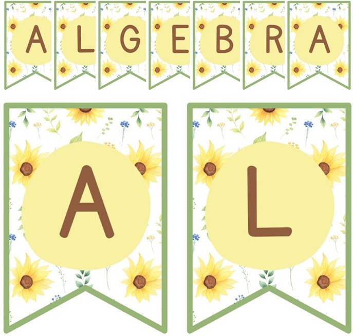 Posters - Algebra - Sunflower Theme