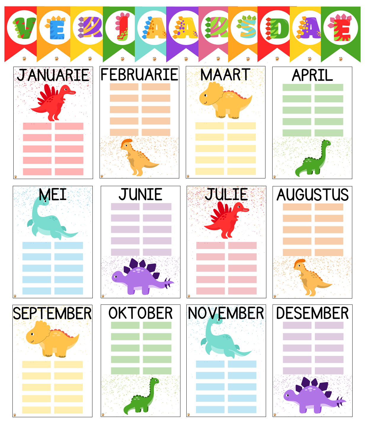 Vlaggies - Verjaarsdae