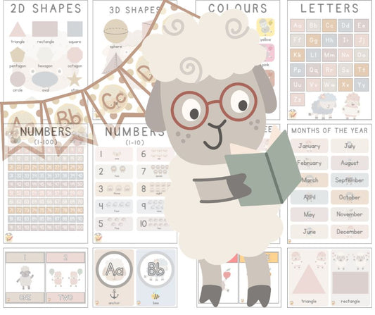 Complete Classroom Theme - Decor and Resources - Sheep Theme