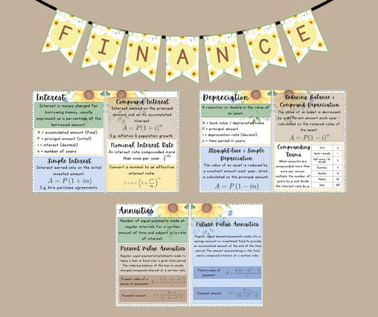 Posters - Finance - Sunflower Theme