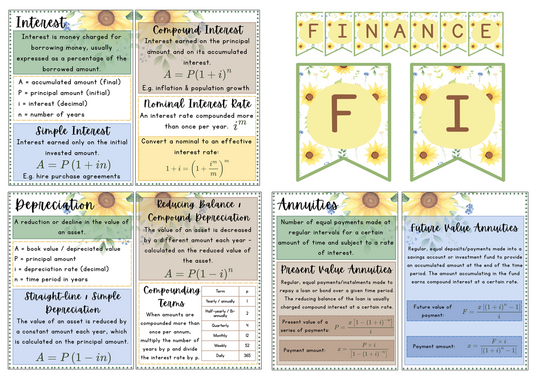 Posters - Finance - Sunflower Theme