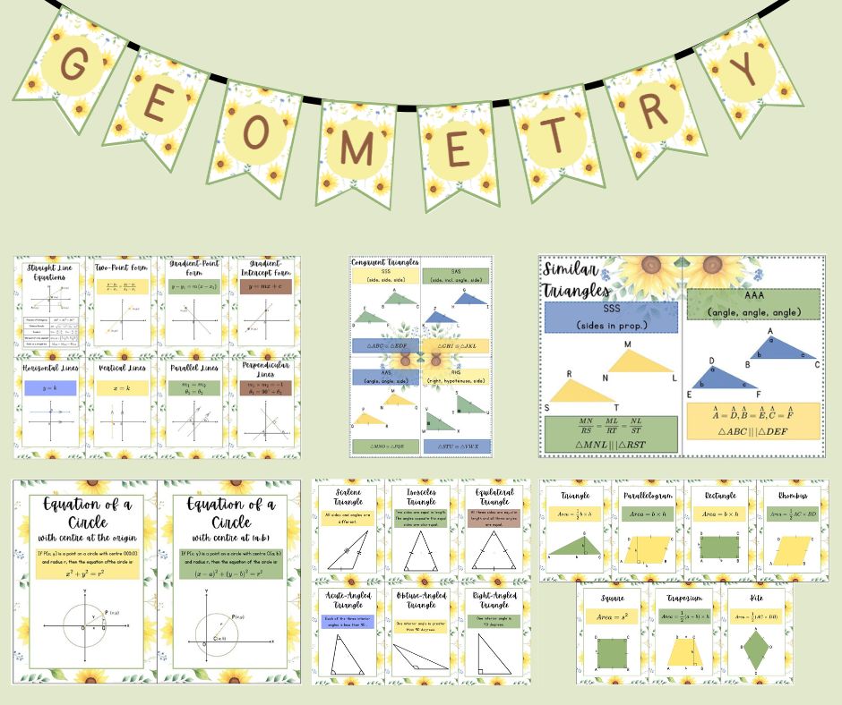 Posters - Geometry - Sunflower Theme
