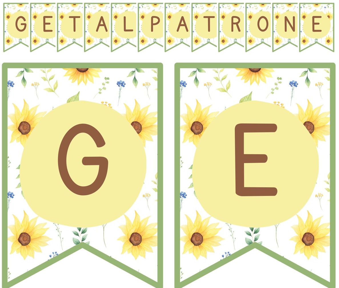 Plakkate - Getalpatrone - Sonneblom Tema