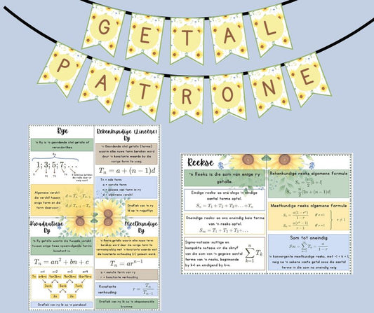 Plakkate - Getalpatrone - Sonneblom Tema