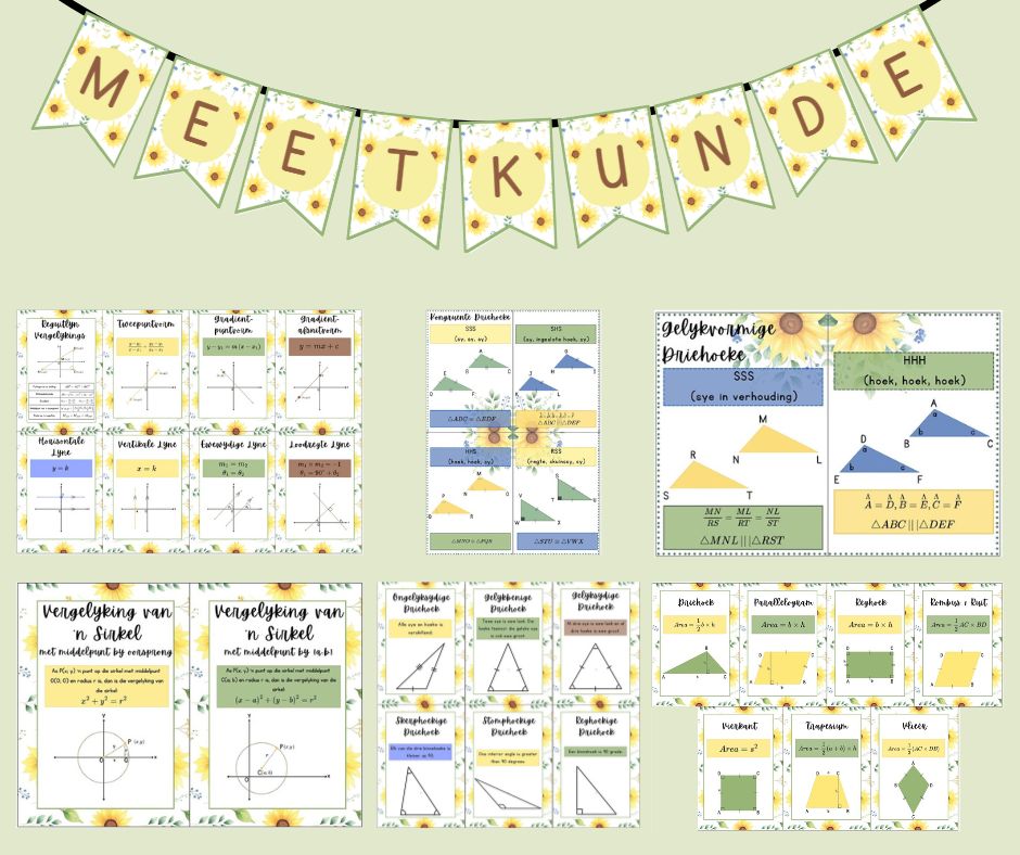 Plakkate - Meetkunde - Sonneblom Tema