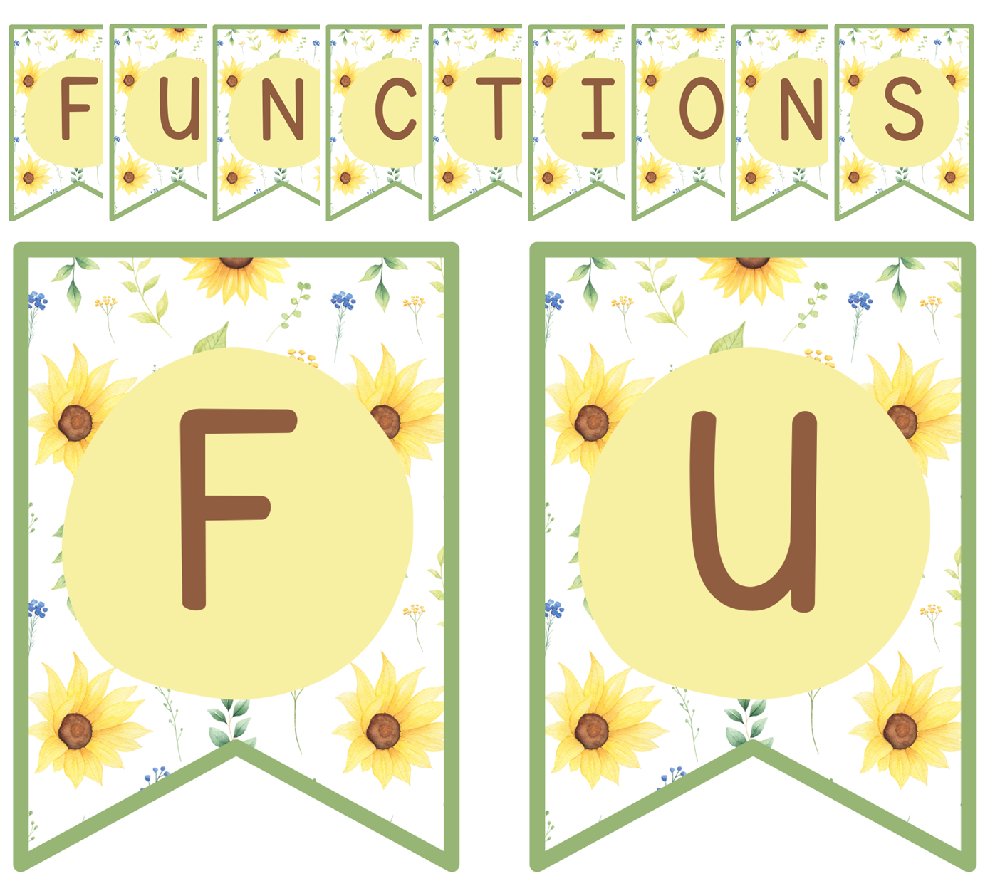 Posters - Mathematical Functions - Sunflower Theme
