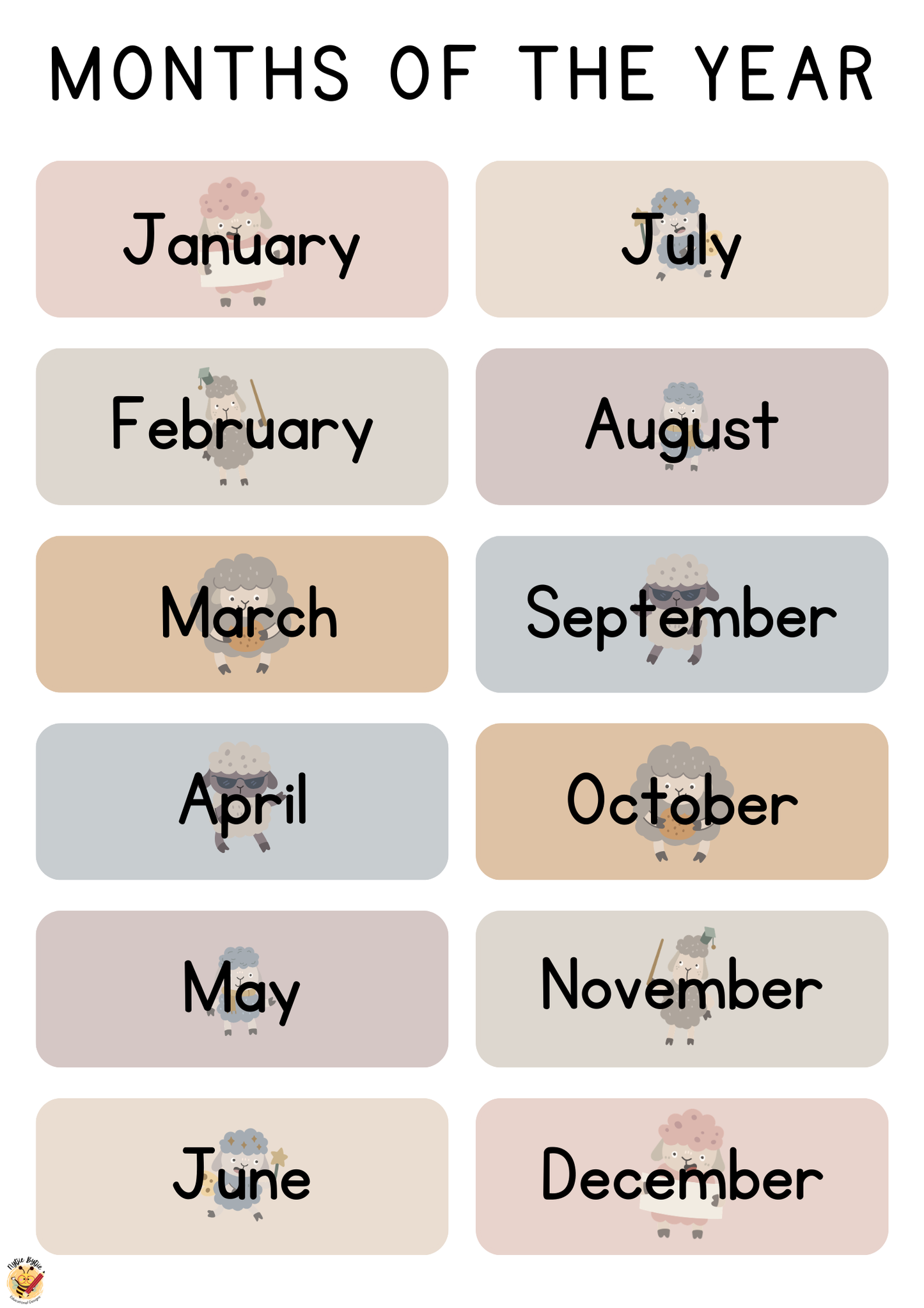 Poster - Months of the Year