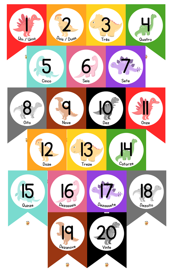Bandeiras - Numéros (1-20)