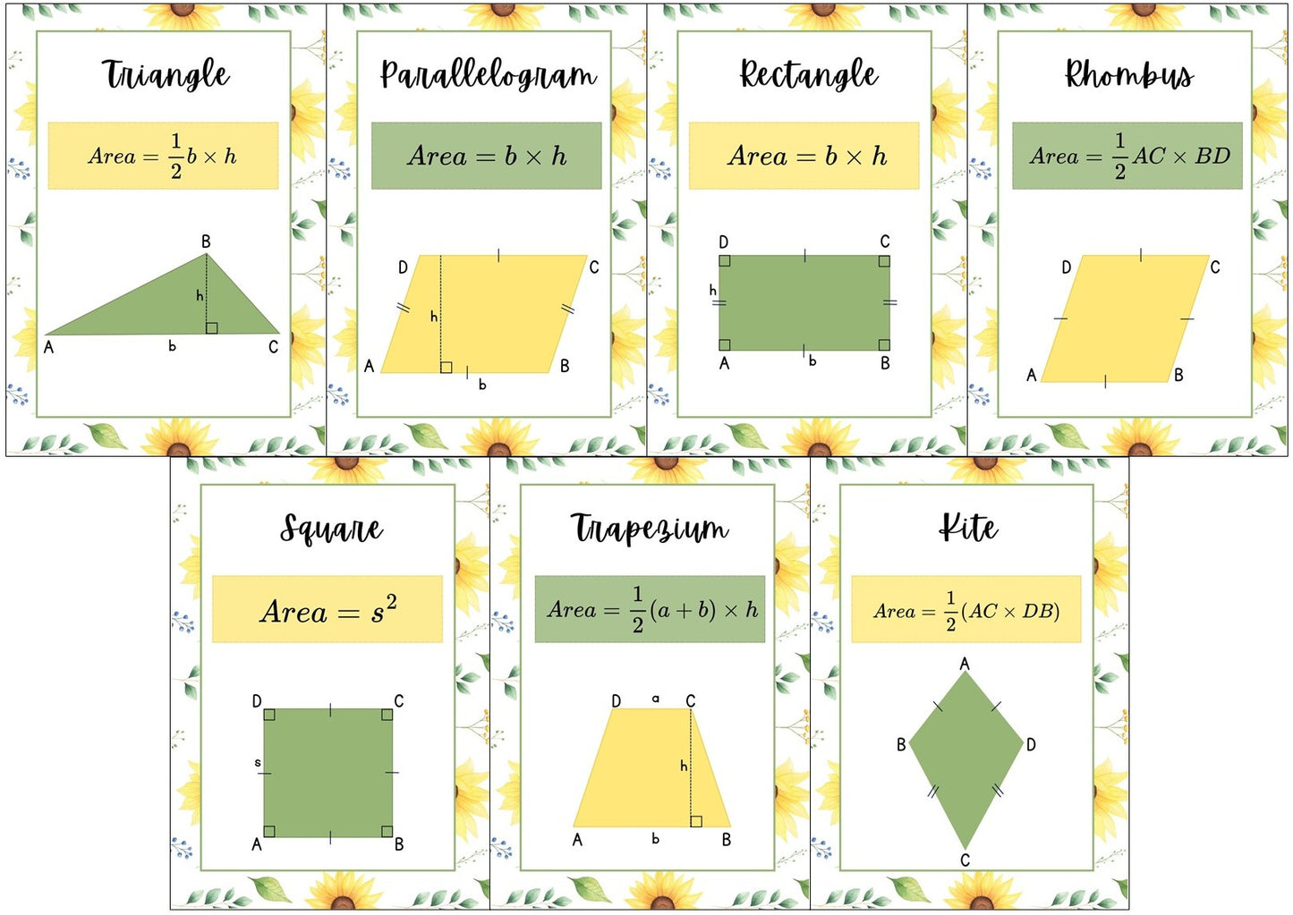 Posters - Geometry - Sunflower Theme